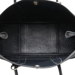 エルメス ガーデンパーティTPM ハンドバッグ ショルダーバッグ 2WAY ブラック トワルオフィシエ レザー レディース HERMES 【中古】