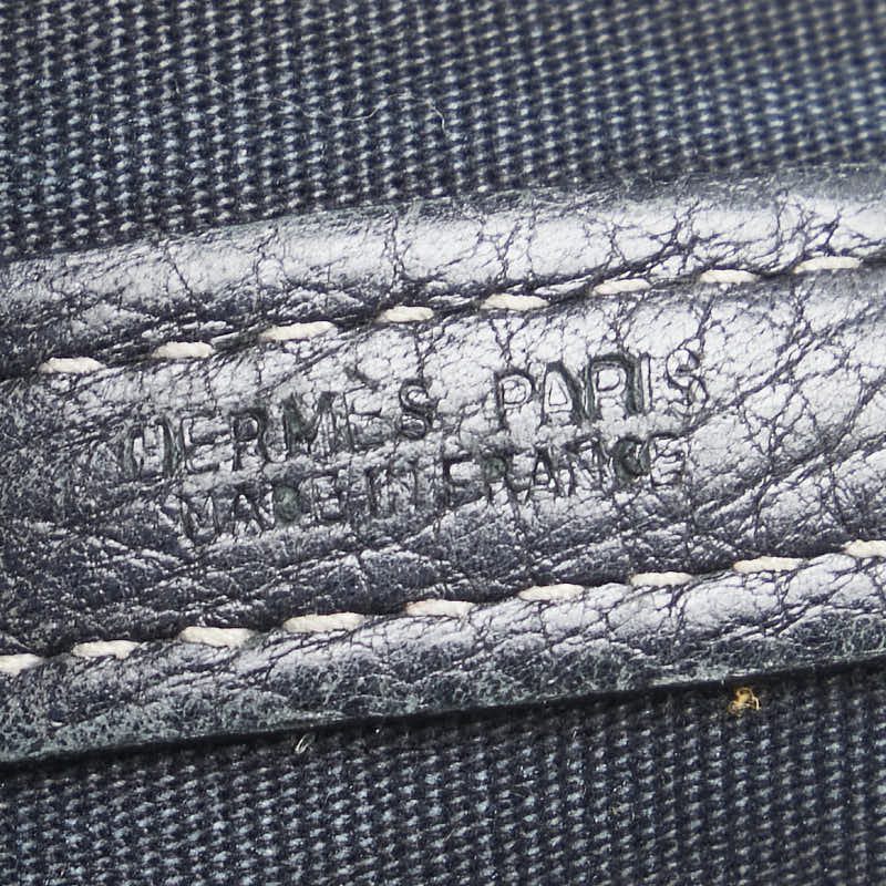 エルメス ガーデンパーティTPM ハンドバッグ ショルダーバッグ 2WAY ブラック トワルオフィシエ レザー レディース HERMES 【中古】
