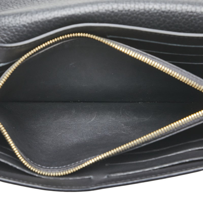 ルイ ヴィトン ポルトフォイユ カプシーヌ 長財布 M64551 ノワール ブラック レザー レディース LOUIS VUITTON 【中古】