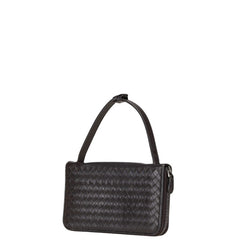 ボッテガヴェネタ イントレチャート ラウンドファスナー 長財布 トラベルウォレット ブラウン レザー メンズ BOTTEGAVENETA 【中古】