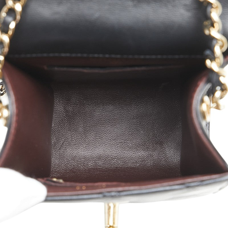 シャネル マトラッセ ココマーク 斜め掛け チェーン ショルダーバッグ ブラック ラムスキン レディース CHANEL 【中古】