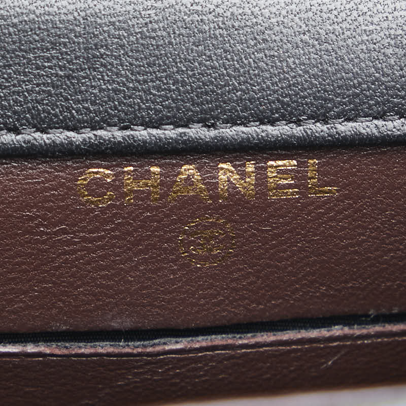 シャネル マトラッセ ココマーク 斜め掛け チェーン ショルダーバッグ ブラック ラムスキン レディース CHANEL 【中古】