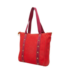 ルイ ヴィトン アンティグア カバMM トートバッグ ショルダーバッグ M40034 ルージュ レッド キャンバス レディース LOUIS VUITTON 中古