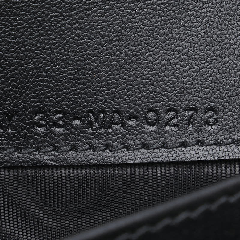 ディオール CDロゴ カナージュ 長財布 ブラック レザー レディース Dior 【中古】