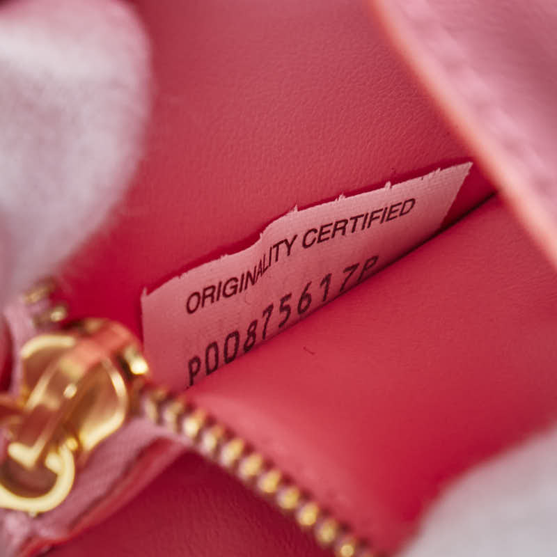 ボッテガヴェネタ イントレチャート 二つ折り財布 577841 ピンク レッド レザー レディース BOTTEGAVENETA 【中古】