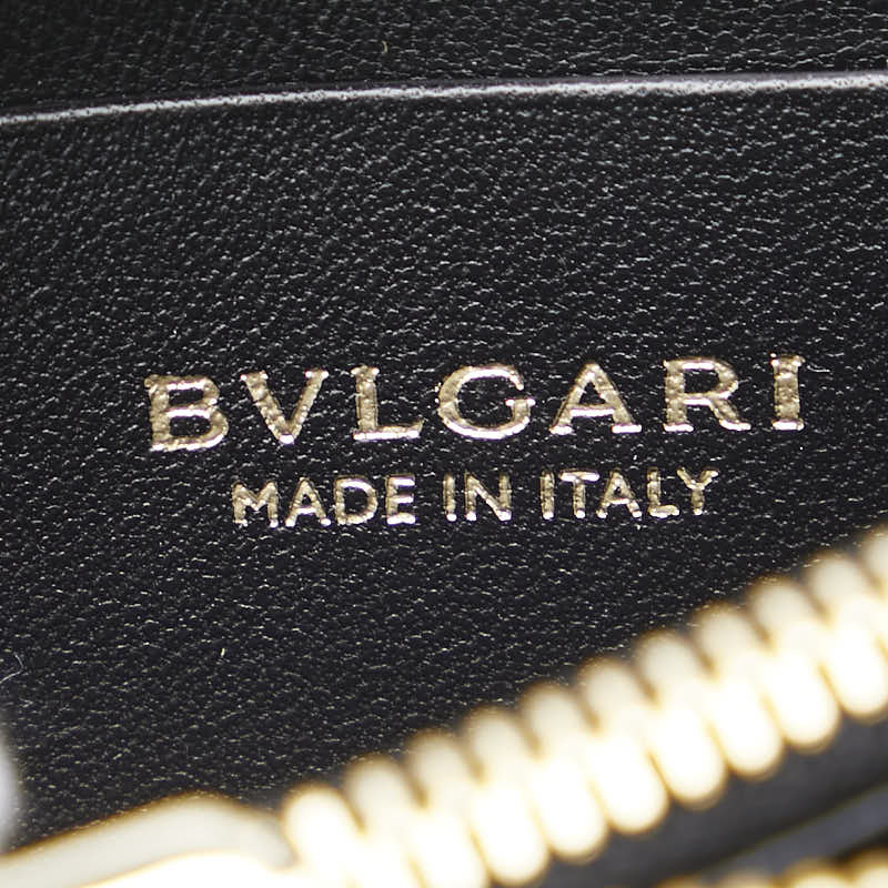 ブルガリ ブルガリブルガリ ラウンドファスナー コインケース 小銭入れ ブラック レザー メンズ BVLGARI 【中古】