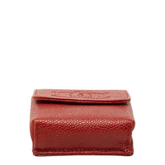 シャネル ココマーク シガレットケース レッド キャビアスキン レディース CHANEL 中古