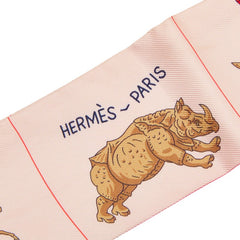 エルメス ツイリー パラード スカーフ ピンク シルク レディース HERMES 中古