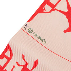 エルメス ツイリー パラード スカーフ ピンク シルク レディース HERMES 中古