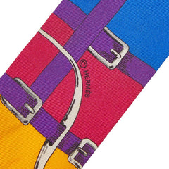 エルメス ツイリー Clasps バックル スカーフ マルチカラー シルク レディース HERMES 中古