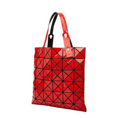 イッセイミヤケ バオバオ ルーセント トートバッグ レッド PVC レディース ISSEY MIYAKE 中古