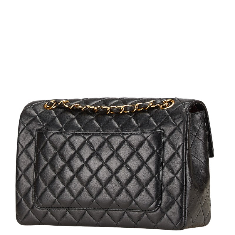 シャネル マトラッセ ココマーク パリ限定 チェーン ショルダーバッグ ハンドバッグ ブラック ラムスキン レディース CHANEL 【中古】