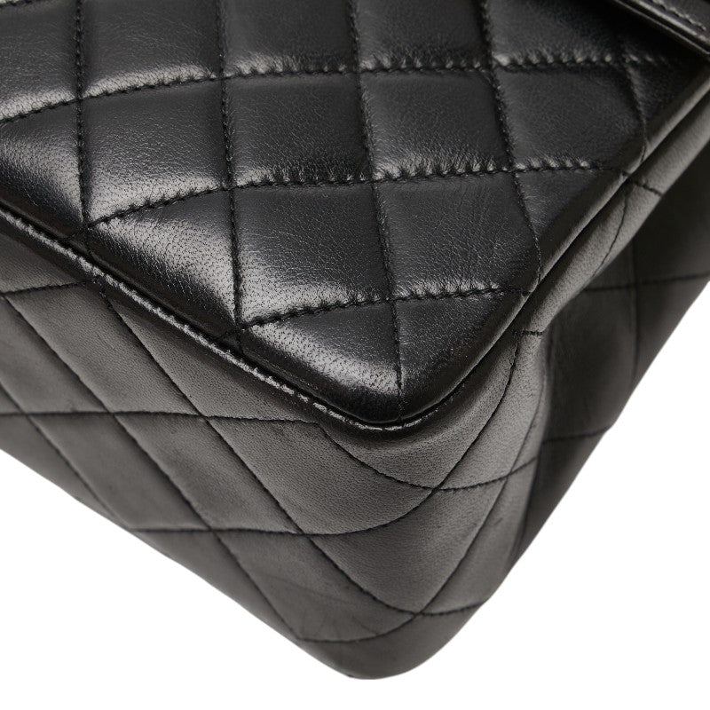 シャネル マトラッセ ココマーク パリ限定 チェーン ショルダーバッグ ハンドバッグ ブラック ラムスキン レディース CHANEL 【中古】