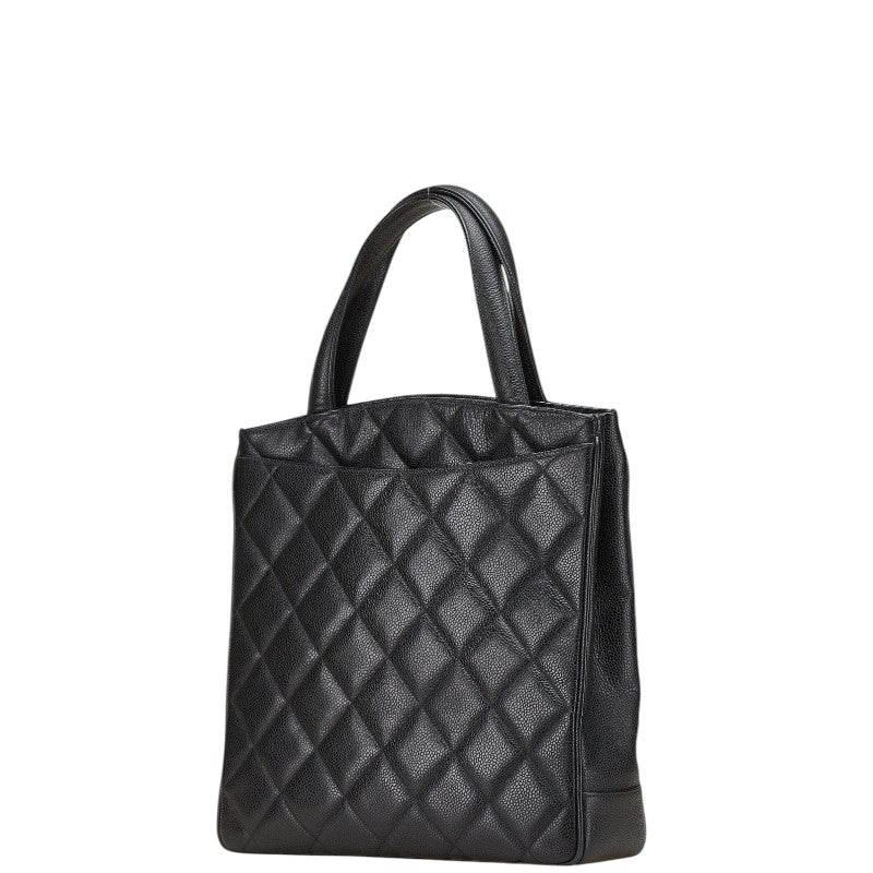 シャネル マトラッセ ココマーク ハンドバッグ ブラック キャビアスキン レディース CHANEL 【中古】