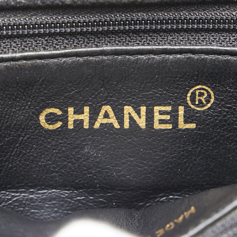 シャネル マトラッセ ココマーク ハンドバッグ ブラック キャビアスキン レディース CHANEL 【中古】