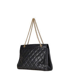 シャネル マトラッセ ココマーク チェーン ショルダーバッグ ブラック ラムスキン レディース CHANEL 【中古】