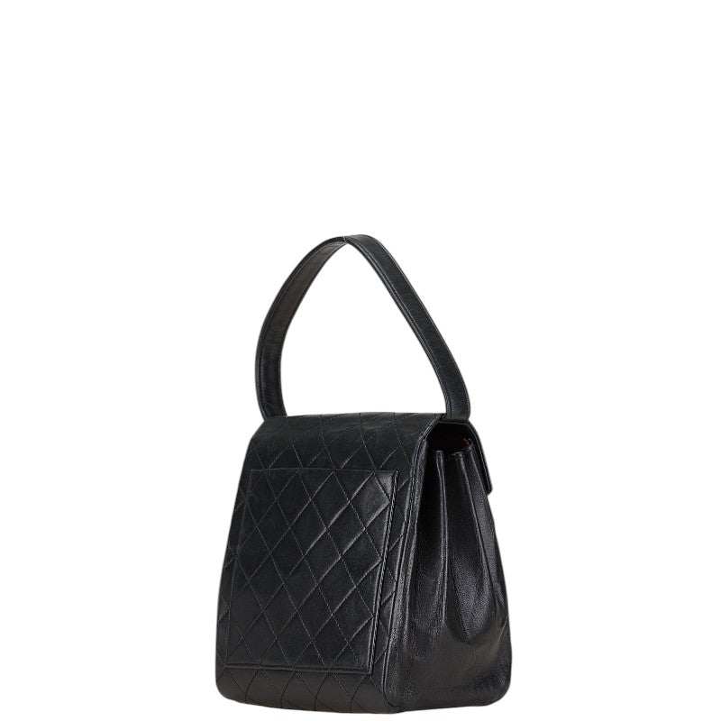 シャネル マトラッセ ココマーク ハンドバッグ トートバッグ ブラック ラムスキン レディース CHANEL 【中古】