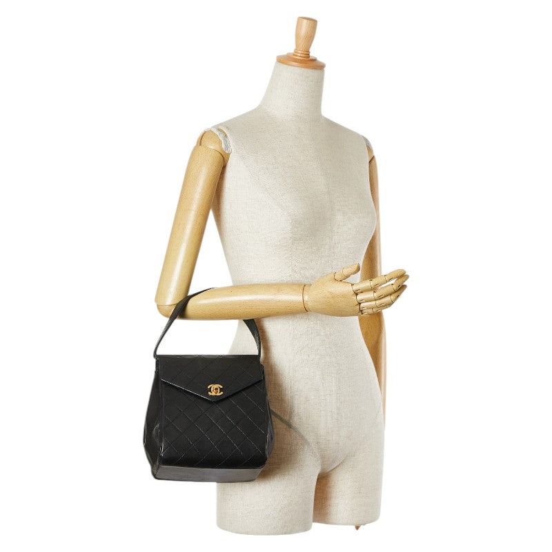 シャネル マトラッセ ココマーク ハンドバッグ トートバッグ ブラック ラムスキン レディース CHANEL 【中古】