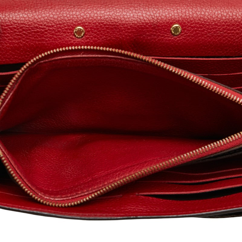 ルイ ヴィトン モノグラム ポルトフォイユ パラス 長財布 M58414 ブラウン レッド レザー PVC レディース LOUIS VUITTON 【中古】
