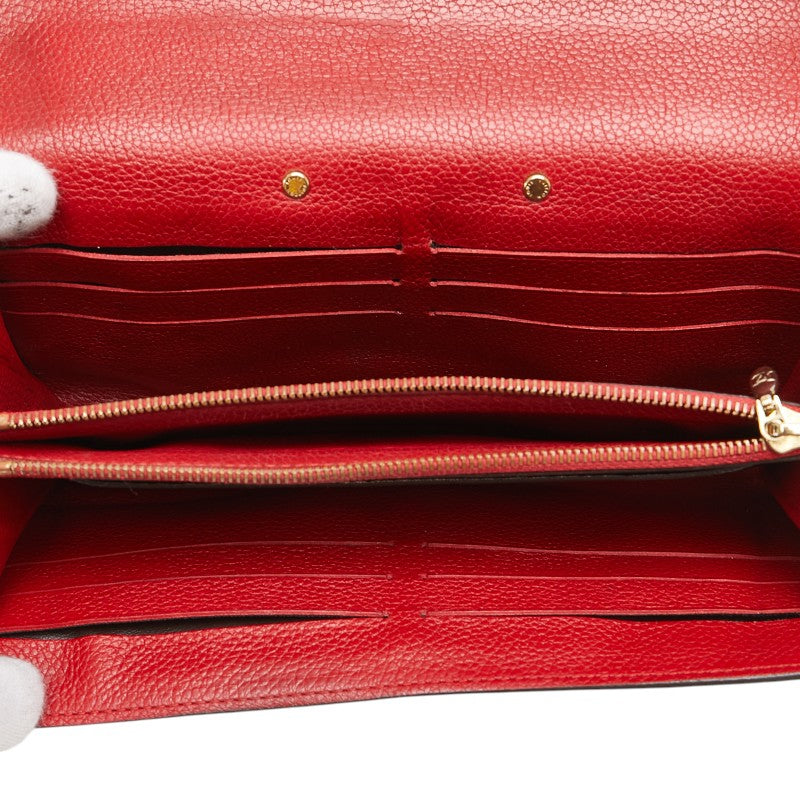 ルイ ヴィトン モノグラム ポルトフォイユ パラス 長財布 M58414 ブラウン レッド レザー PVC レディース LOUIS VUITTON 【中古】