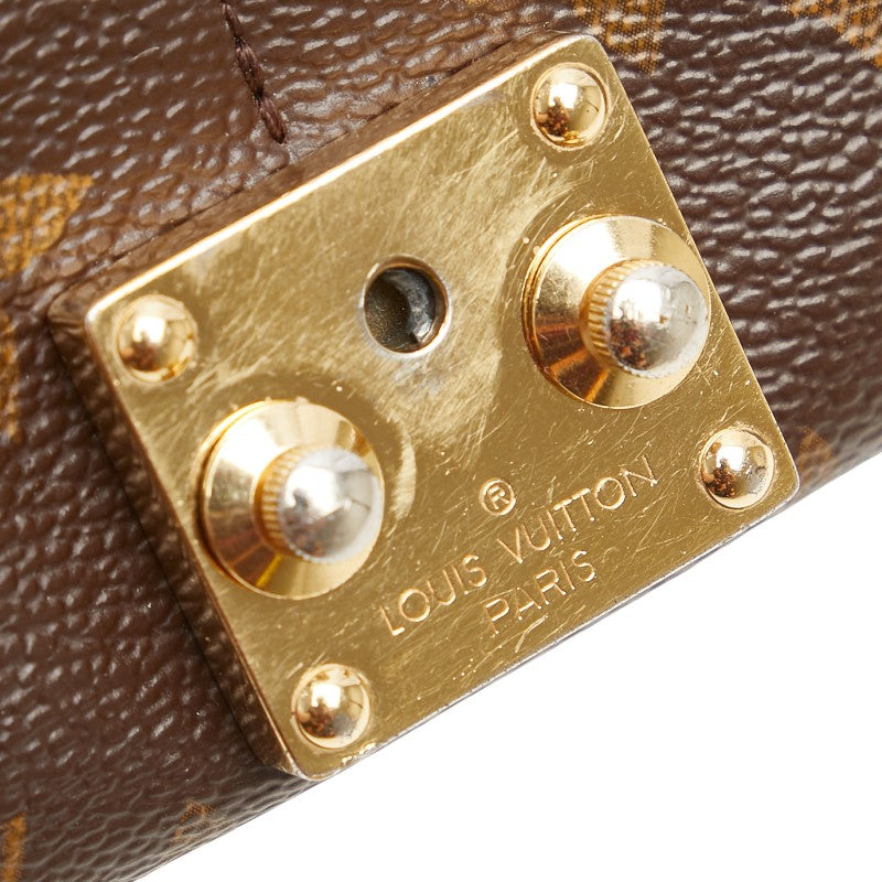 ルイ ヴィトン モノグラム ポルトフォイユ パラス 長財布 M58414 ブラウン レッド レザー PVC レディース LOUIS VUITTON 【中古】