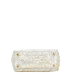 ディオール レディディオール エンブロイダリー ハンドバッグ ショルダーバッグ 2WAY グレー ホワイト キャンバス レディース Dior 【中古】