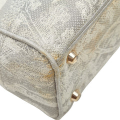 ディオール レディディオール エンブロイダリー ハンドバッグ ショルダーバッグ 2WAY グレー ホワイト キャンバス レディース Dior 【中古】