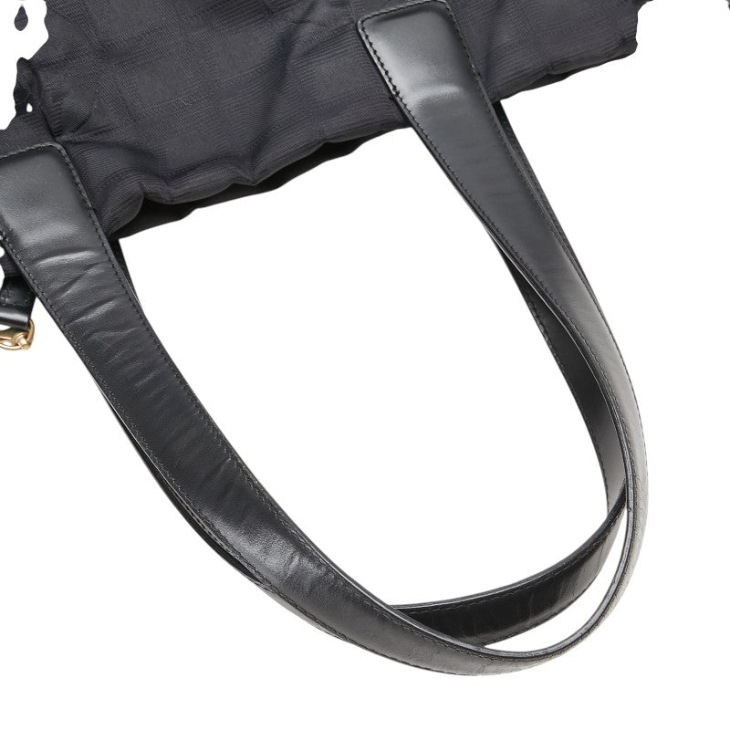 シャネル ニュートラベルライン トートMM トートバッグ ハンドバッグ ブラック ナイロン レザー レディース CHANEL 【中古】