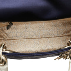 ディオール レディディオール ラインストーン ハンドバッグ ネイビー サテン プラスチック レディース Dior 【中古】