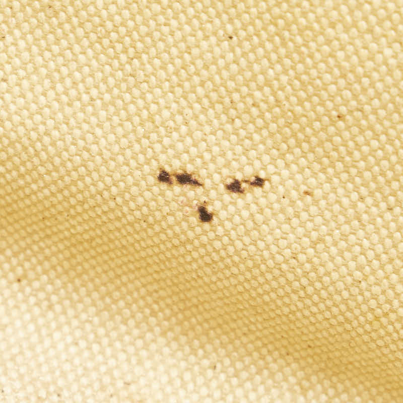 バーバリー ロゴ トートバッグ ベージュ キャンバス レザー レディース BURBERRY 【中古】