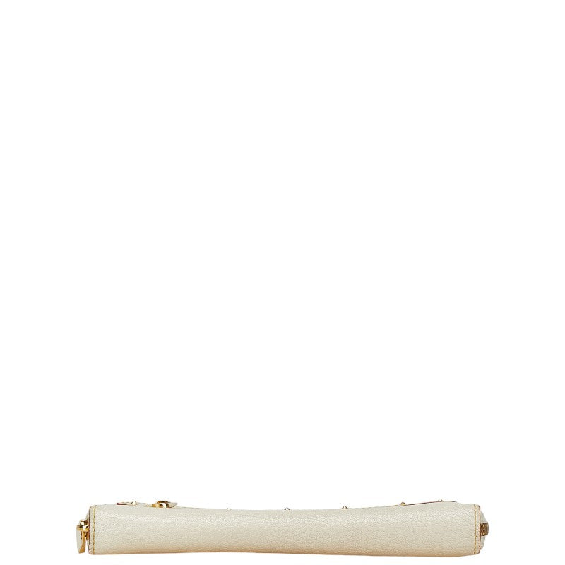 ルイ ヴィトン スハリ ジッピー ウォレット ラウンドファスナー 長財布 M93026 ブロン ホワイト レザー レディース LOUIS VUITTON 【中古】