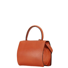 ロエベ ロゴ バルセロナ ハンドバッグ ショルダーバッグ 2WAY オレンジ レザー レディース LOEWE 【中古】