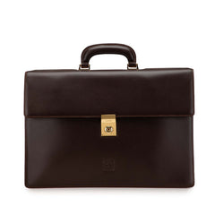 ロエベ アナグラム ブリーフケース ビジネスバッグ ブラウン レザー メンズ LOEWE 【中古】