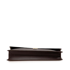 ロエベ アナグラム ブリーフケース ビジネスバッグ ブラウン レザー メンズ LOEWE 【中古】