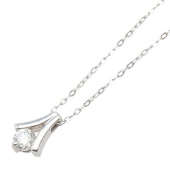 ノーブランド Pt900 プラチナ Pt850 プラチナ ダイヤ0.16ct ネックレス レディース no brand 【中古】
