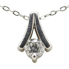 ノーブランド Pt900 プラチナ Pt850 プラチナ ダイヤ0.16ct ネックレス レディース no brand 【中古】