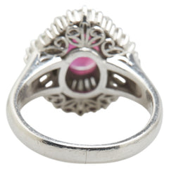 ノーブランド Pt900 プラチナ ルビー1.57ct ダイヤ0.846ct リング 指輪 レディース no brand 10号 【中古】