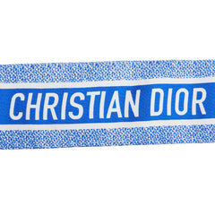 クリスチャンディオール トワル ドゥ ジュイ ソヴァージュ ミッツァ スカーフ ホワイト ブルー シルク レディース Christian Dior 【中古】