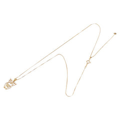 ノーブランド K18YG イエローゴールド ダイヤモンド0.25ct フクロウ モチーフ ペンダントネックレス レディース no brand 【中古】