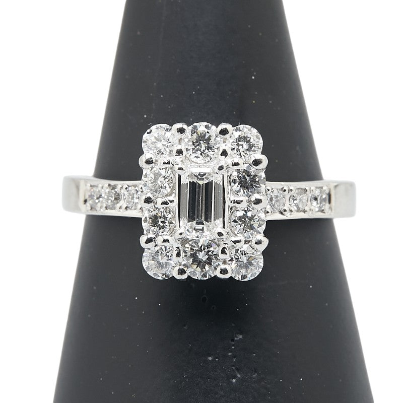 ノーブランド Pt900 プラチナ ダイヤモンド0.76ct ダイヤモンド0.301ct リング 指輪 レディース no brand 15号 【中古】