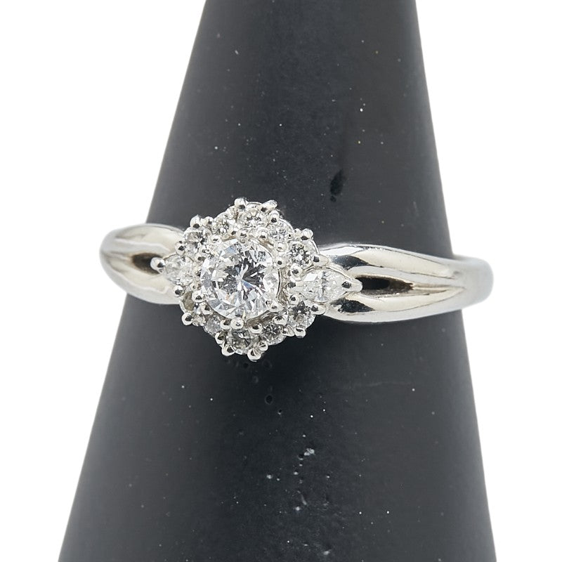 ノーブランド Pt900 プラチナ ダイヤモンド0.27ct ダイヤモンド0.22ct リング 指輪 レディース no brand 16号 【中古】