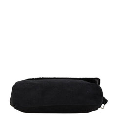 シャネル ノベルティ ココマーク 斜め掛け ショルダーバッグ ブラック ホワイト パイル レディース CHANEL 【中古】