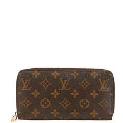 ルイ ヴィトン モノグラム ジッピーウォレット　 ラウンドファスナー 長財布 M60017 ブラウン PVC レディース LOUIS VUITTON 【中古】