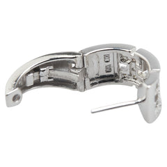 ノーブランド K18WG ホワイトゴールド ダイヤモンド0.28ct フープピアス レディース no brand 【中古】