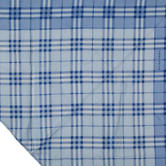 バーバリー チェック スカーフ ブルー ホワイト シルク レディース BURBERRY 【中古】