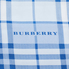 バーバリー チェック スカーフ ブルー ホワイト シルク レディース BURBERRY 【中古】