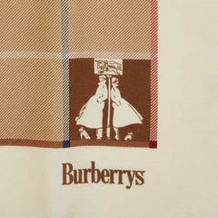 バーバリー チェック スカーフ ブラウン ベージュ マルチカラー シルク レディース BURBERRY 【中古】