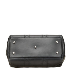 ディオール カナージュ グランヴィル ハンドバッグ ショルダーバッグ 2WAY ブラック レザー レディース Dior 【中古】