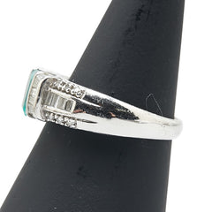 ノーブランド グリーン Pt900 プラチナ エメラルド0.70ct ダイヤ0.75ct リング 指輪 レディース no brand 14.5号 【中古】