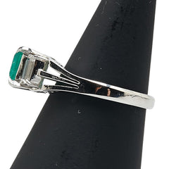 ノーブランド グリーン Pt900 プラチナ エメラルド1.22ct ダイヤ1.06ct リング 指輪 レディース no brand 11.5号 【中古】